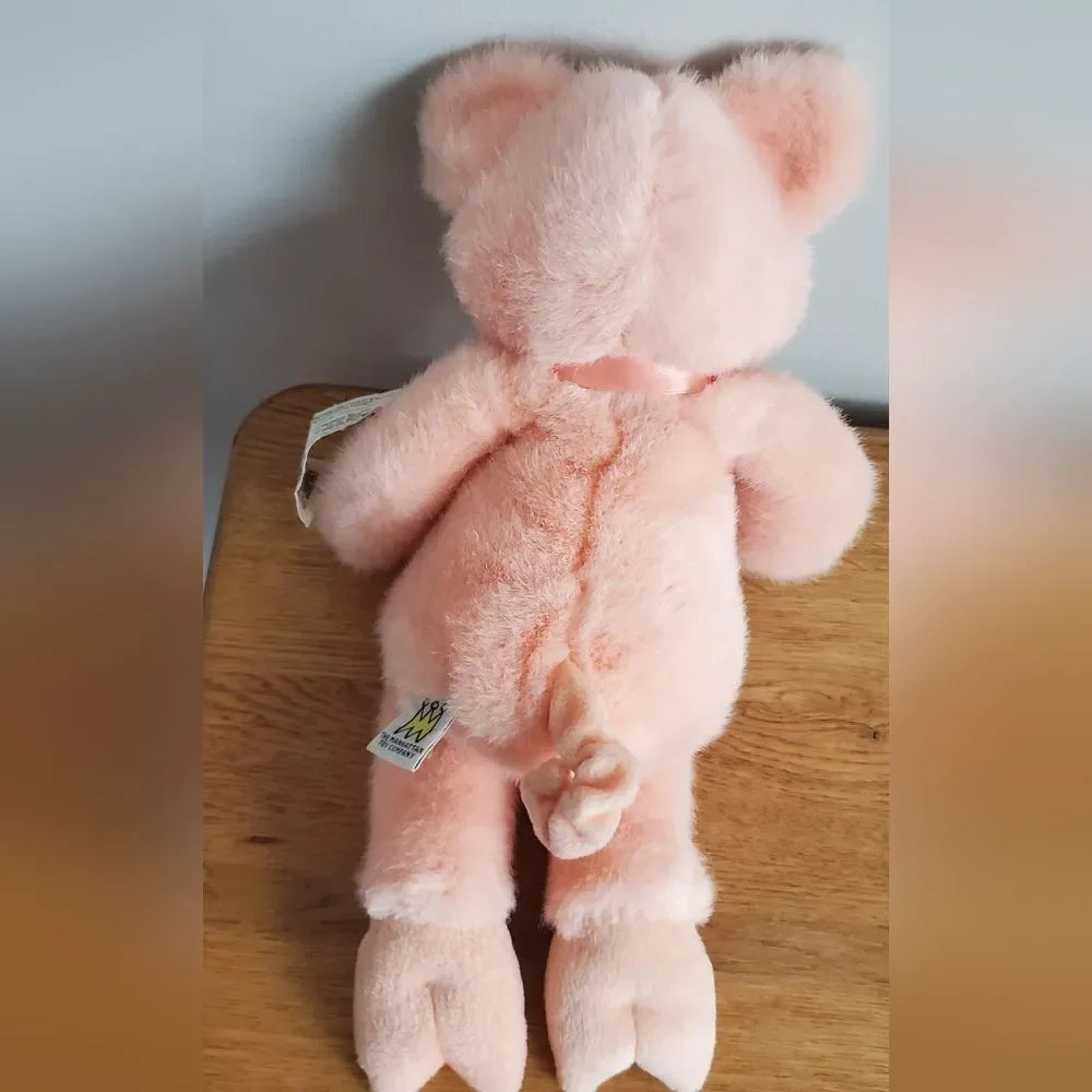 Manhattan Toy Company Soft Pink Plush Pig Toy New Old Stock